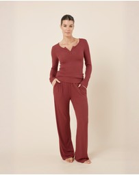Gingerlilly - Lille Ribbed Long Sleeve Henley Top