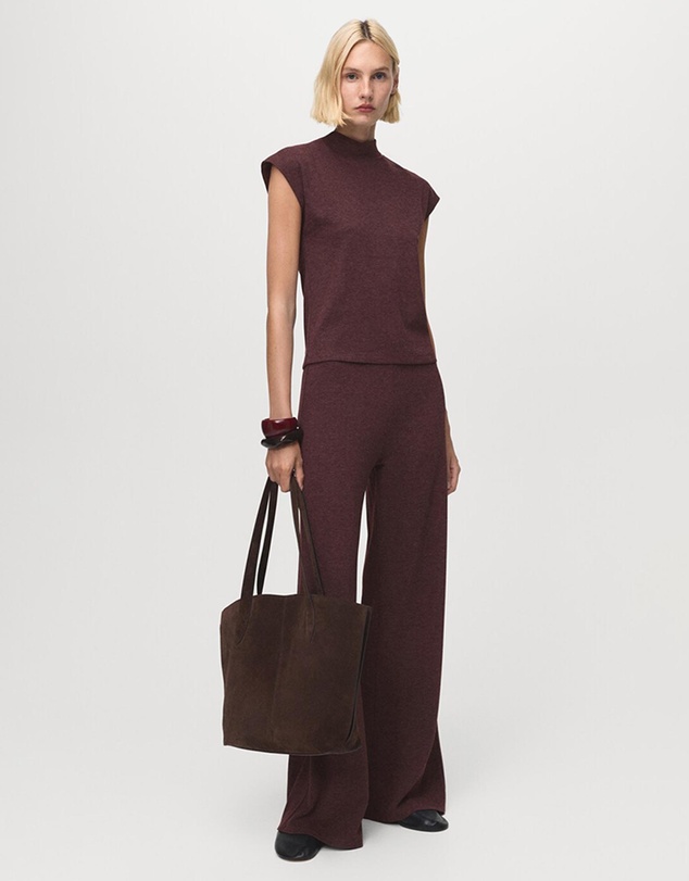 M.N.G - Knitted Trousers With Elastic Waistband