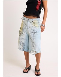 Neon Hart - Florence Printed Jorts