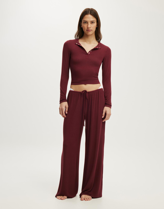 Cotton On Body - Super Soft Henley Long Sleeve Top