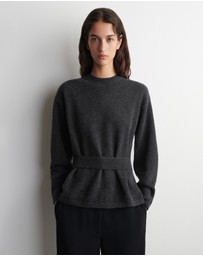 COS - Belt-Detail Merino Wool Jumper