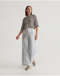 Oxford - Simone Tie Neck Shirt
