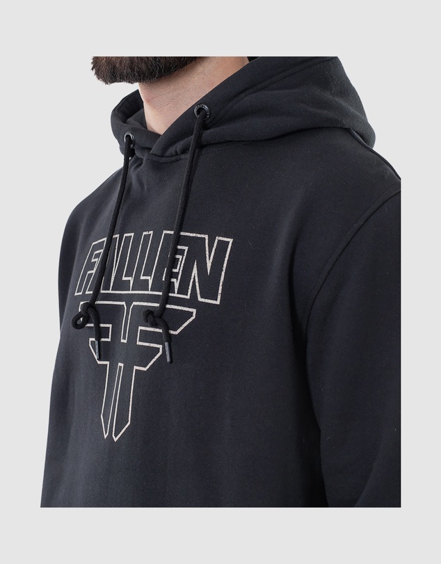Fallen Footwear - Fallen Footwear Men Insignia Hoodie Jumper Regular Fit Black/White