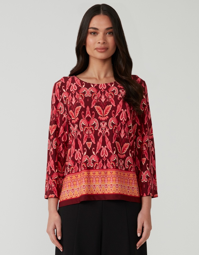 Stella - Pink Cherry Blossom Tunic Top