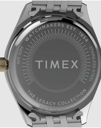 TIMEX - Womens 36mm Legacy Two-tone Case and Bracelet with Green Dial