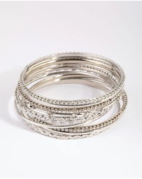 Lovisa - Silver Statement Bangle Pack