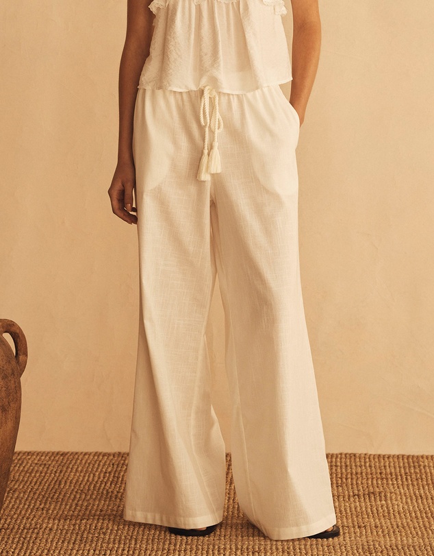 AUR OCEA - Bianca Gathered Wide Leg Pants