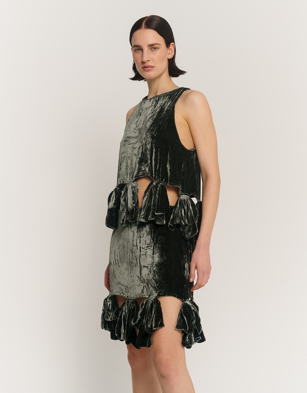 THE TALES - Silk Velvet Party Bow Skirt