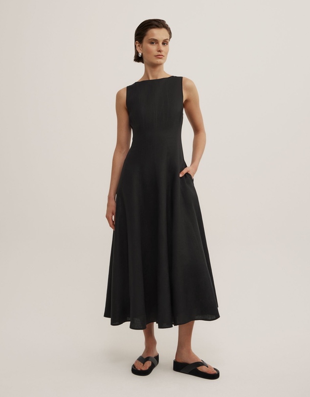 Witchery - Linen Panel Midi Dress