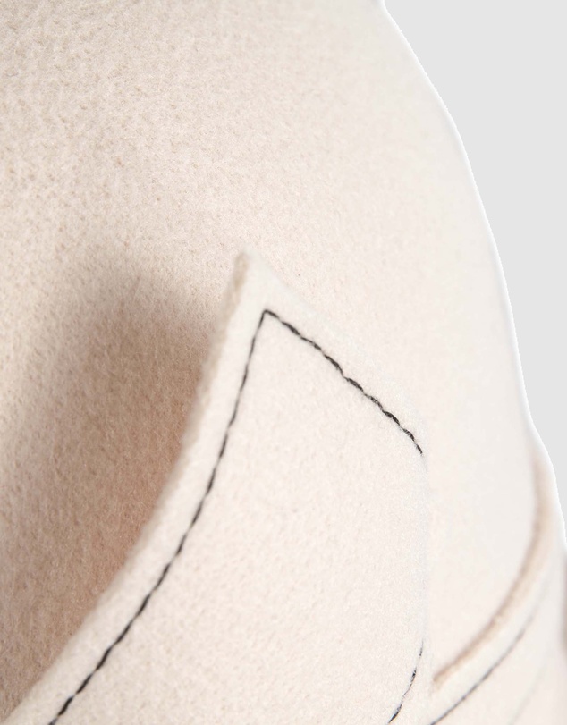Max Alexander - Winter Felt Cream Cloche Hat