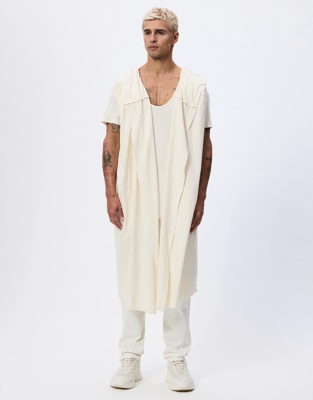 Surrounded By Ghosts - The Natrolite Hooded Rib Knit Sleeveless Cardigan