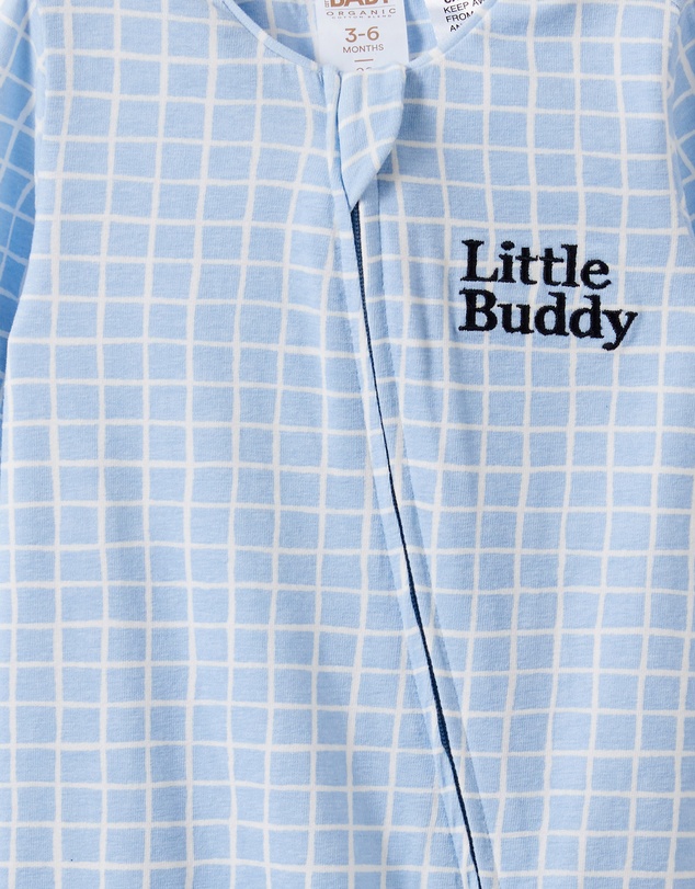 Cotton On Kids - Growie Long Sleeve Zip Romper