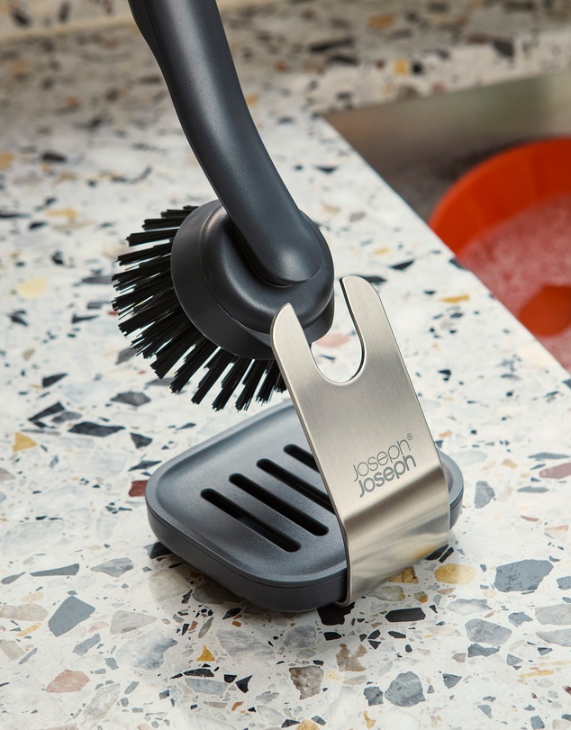 Joseph Joseph - SinkTech™ Dish Brush with Stainless Steel Storage Stand