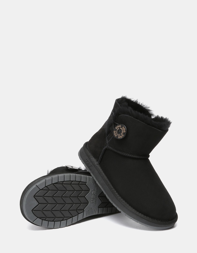 EVERAU - Australian Shepherd Ugg Mini Button Sheepskin Upper UGG Boots