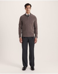 SABA - Franklin Quarter Zip Wool Knit Polo