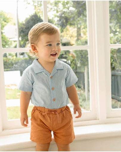Bebe by Minihaha - Evan Check Shirt Bodysuit