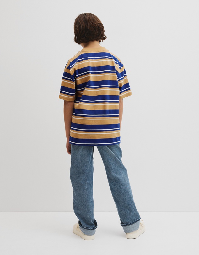 Country Road - Teen Australian Cotton Relaxed Stripe Short Sleeve T-shirt