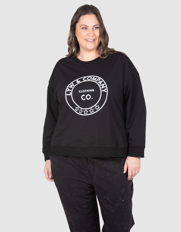 Love Your Wardrobe - LYW & Co Print Sweat Top