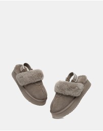 EVERAU - Australian Shepherd Ugg Waffle Platform Cow Suede Upper House Shoes