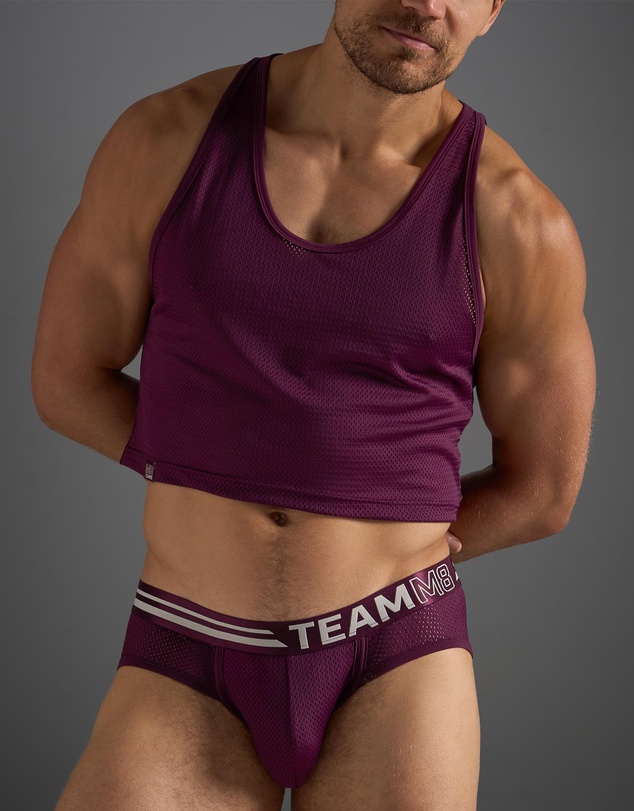 TEAMM8 - Racer Mesh Crop Singlet