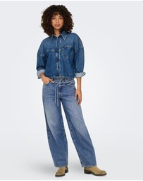 ONLY - Gianna High Waisted Straight Jeans
