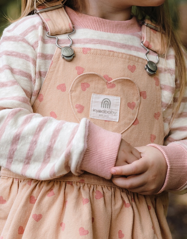 Kynd Baby - Denim Pinafore in Pink Denim