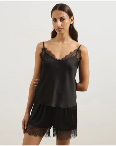 Atmos&Here - Pearl Cami & Shorts Lace Trim Sleep Set