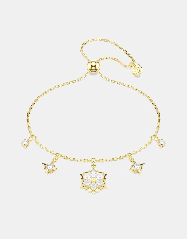 Swarovski - Magic Bracelet, Mixed Cuts, Snowflake, White, 18K Gold Finish
