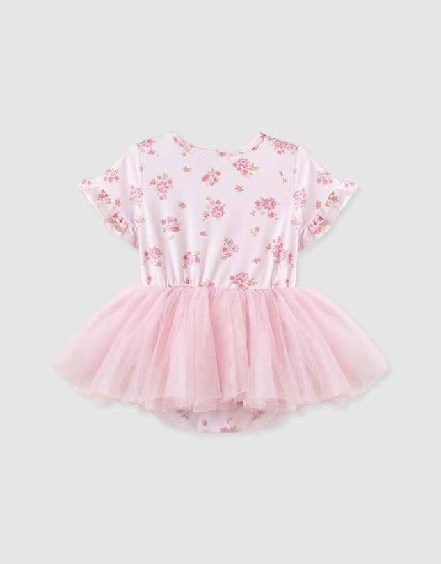 Designer Kidz - Bella Floral S/S Tutu Romper