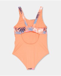 Roxy - Girls 8 to 16 Active Floral One Piece Swimsuit