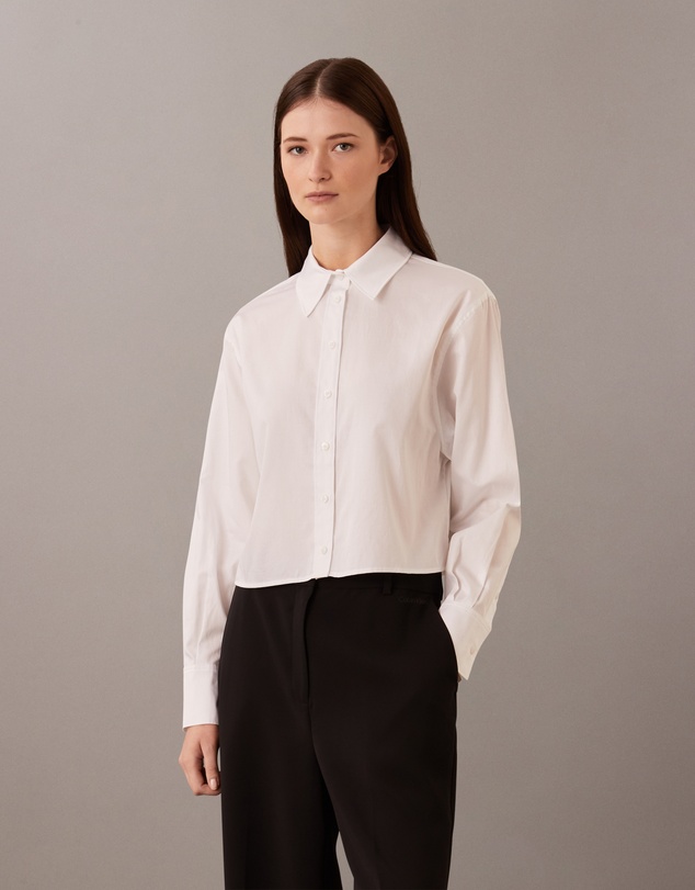 Calvin Klein - Soft Cotton Cropped Shirt