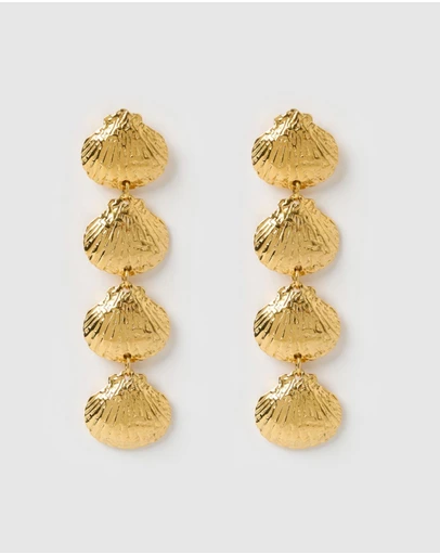 Miz Casa and Co - Seria Shell Drop Stud Earrings