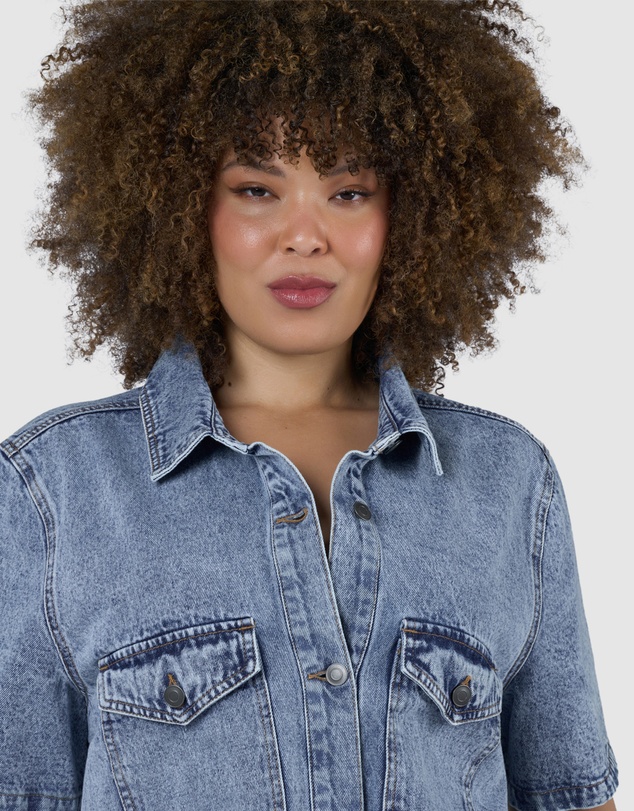 Indigo Tonic - Melissa Cropped Denim Shacket