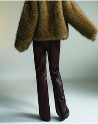 M.N.G - Faux-Leather Flared Trousers