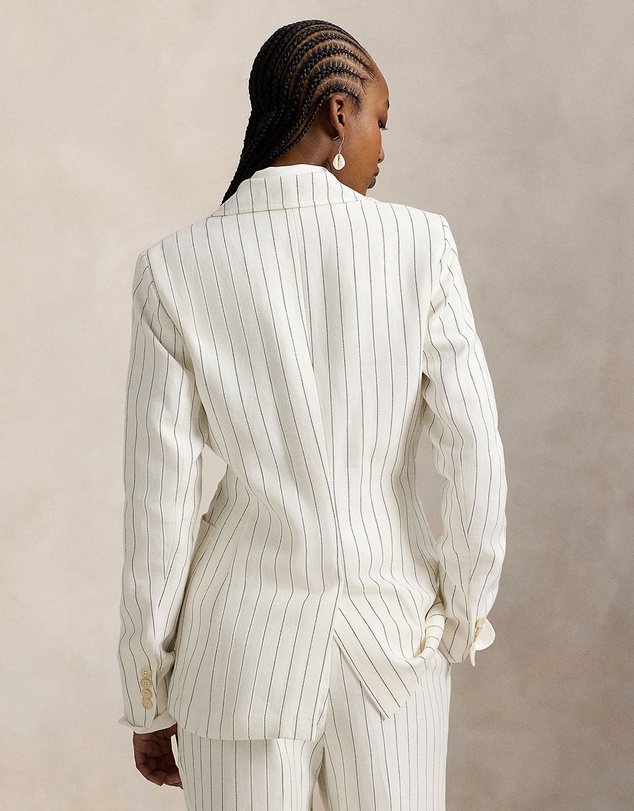 Polo Ralph Lauren - Single-Breasted Striped Hemp Blazer