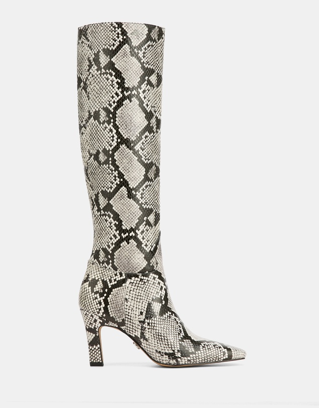 Wittner - Louella Embossed Leather Knee High Boots