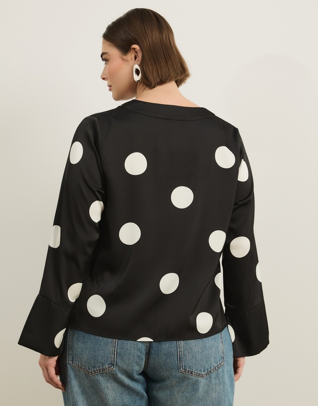 Atmos&Here Curvy - Nara Polka Dot Blouse