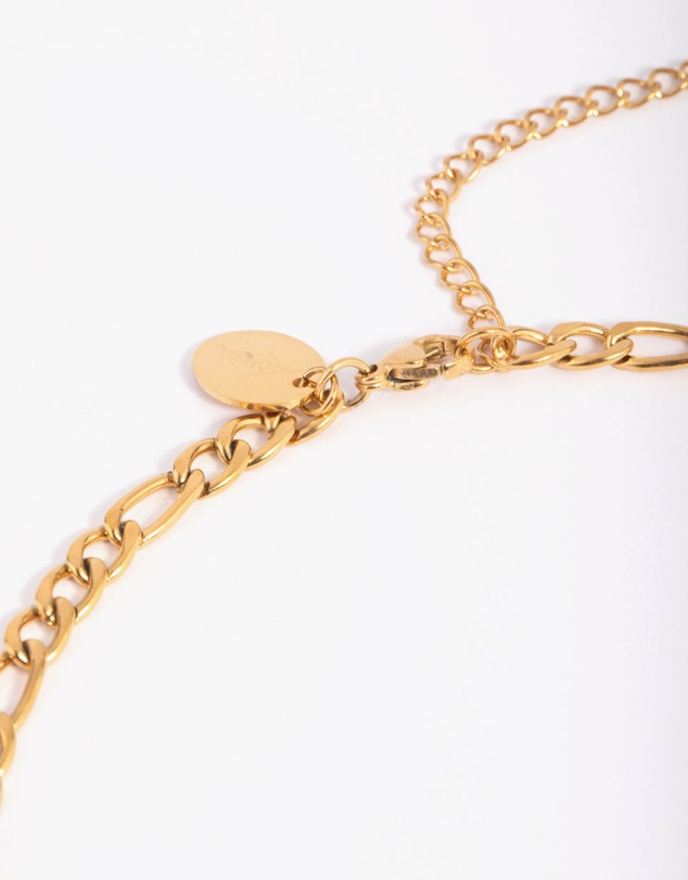 Lovisa - Waterproof Gold Plated Stainless Steel Figaro Necklace