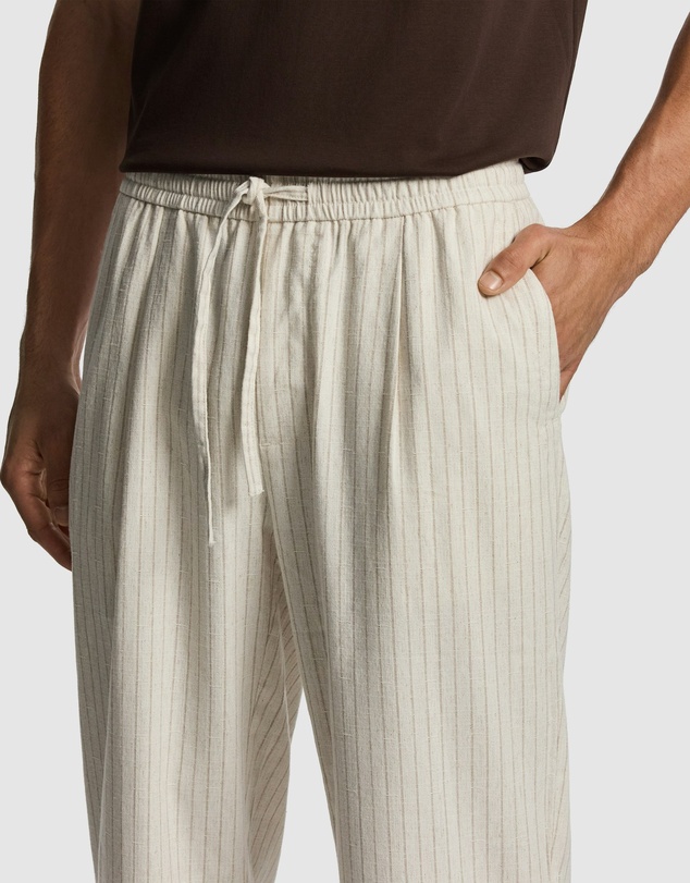 yd. - Don Pinstripe Cotton Blend Chino