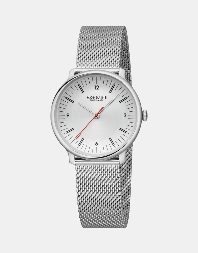 Mondaine - Mondaine Doppio Stainless Steel 33mm Watch