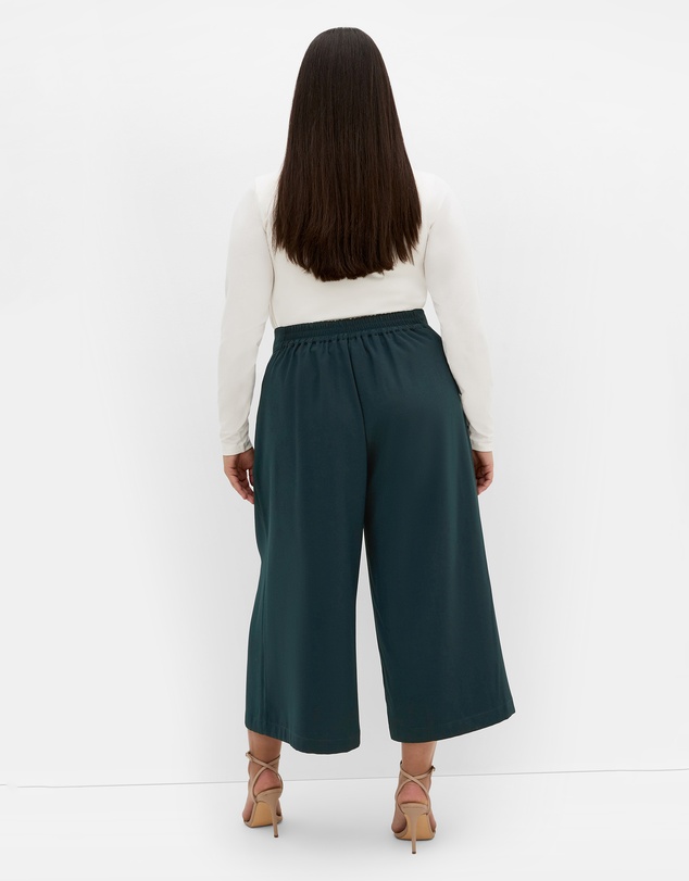 City Chic - Plus size Abbie Crop Pant - deep emerald