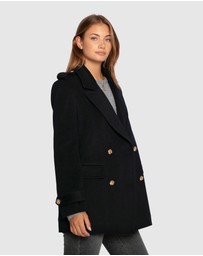 Belle & Bloom - Harbour Military Wool Blend Pea Coat