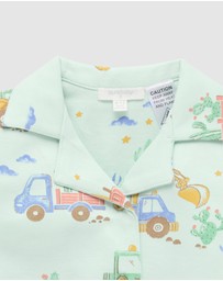 Purebaby - Button Up Sleep Pyjama Set -Kids-Babies