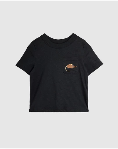Mini Rodini - Elephant Shrew Embroidered SS Tee - Babies-Teens