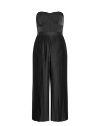 City Chic - Palazzo Pleat Jumpsuit