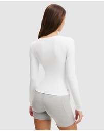 Cotton On Body Active - Ultra Soft Plunge Front LS Top