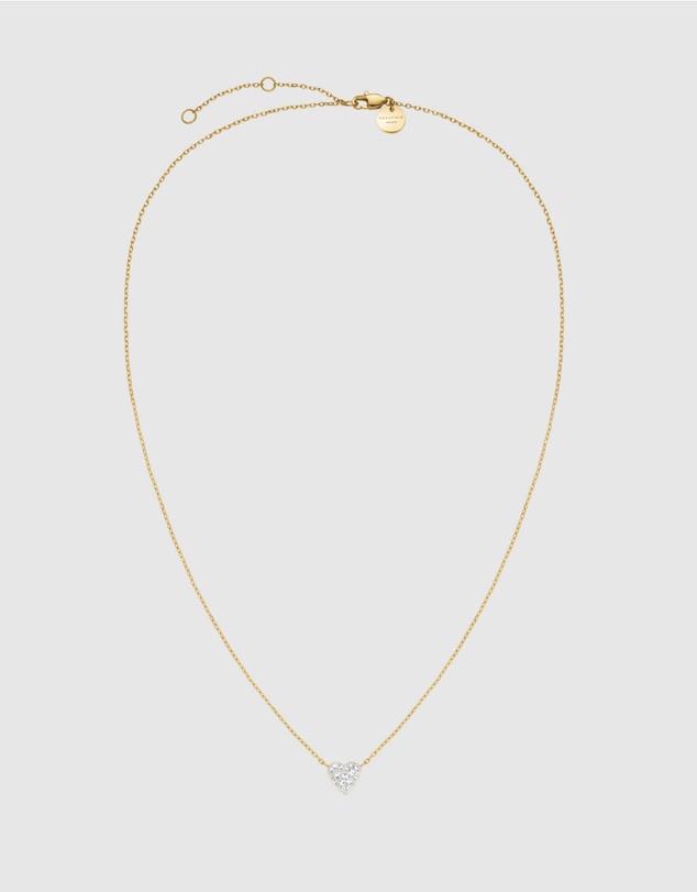 Rosefield - Pavé Heart Gold-Tone Necklace