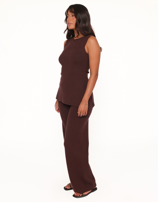 Petal & Pup - Beth Knitted Pant Set - Chocolate