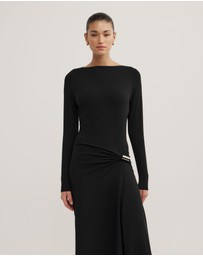 Witchery - Long Sleeve Trim Detail Rib Dress