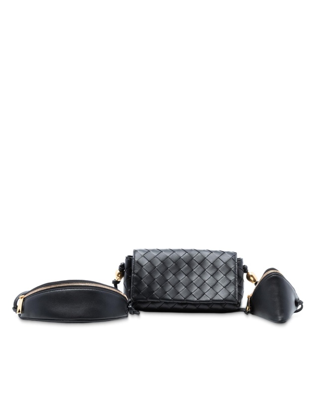 Pre-Loved by Azura Reborn - Pre-Loved Nappa Intrecciato Pouch On Strap Crossbody
